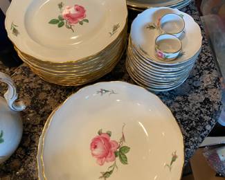 Meissen - Rote Rose Dishes - Pfeiffer Made in Germany 1923 and 1934