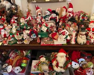 Lots and lots of Annalee Christmas Collection