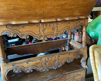 Early 19th Century Walnut Dough Bin/Kneading Trough