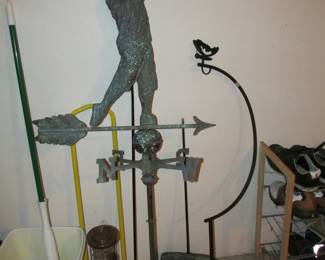 Copper golfer weathervane