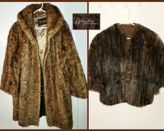 2 Vintage Furs; Wurzburg of Grand Rapids. Wurzburg was a Very Famous Large Department Store for Many Years. 