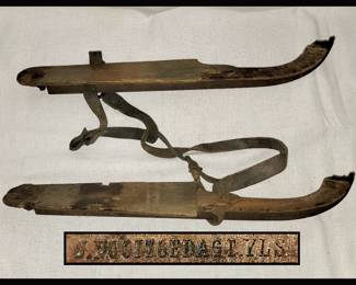 Antique Dutch Ice Skates Marked 