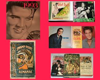 Elvis Presley's First Album, there are More Elvis Albums, Old Swamp Root Almanac, Stamps and Books 