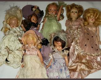 Little Vintage Dolls Including Nancy Ann Story Book Dolls