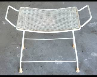 Mid Century Modern Metal Stool, Needs a bit of cleaning