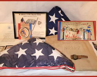 US Flags and WWI and WWII Items