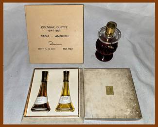 Vintage Cologne Gift Set Unused in Original Box by Dana, Tabu and Ambush 
