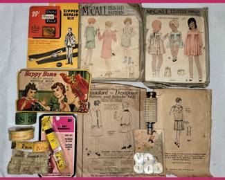 Vintage Sewing Patterns and Sewing Items; There are many more Vintage Patterns Available 