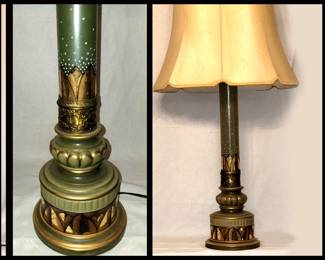 Pair of Tall Vintage Lamps; Some Paint Loss