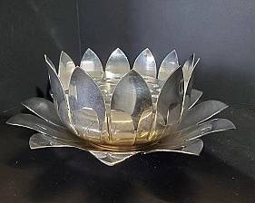 Lotus Flower Silver Plated Floral Centerpiece Holder