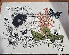 Post Card Art on Recyled Paper (16×12") 