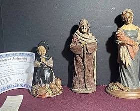 Grace #45 COA, Shepard #23, Eleanor and Virginia Dare #43 hand cast by T.Clark