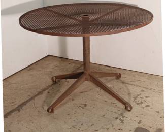 1950's Wrought Iron Mesh Steel Garden Dining Table