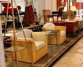 Oversized Rattan Lounge Chairs