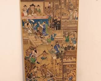 Antique18th C. Chinese Buddhist Painting "King of Hell"
