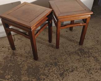 19th Century Chinese Hardwood Side Tables