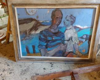 American Modern Seascape Painting, Audubon Artists, NYC