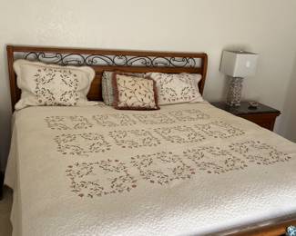 Haverty sleigh bed kingsize