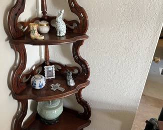 Corner what not  shelf