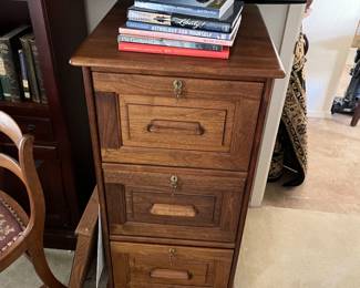 Wooden file cabinet