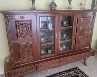 Antique china cabinet w/ lights