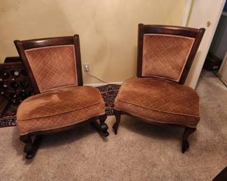 Living room chair, one rocker and one stationary