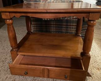 Side table with drawer.