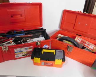 Tool Boxes and Tools. (3)