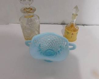 Blue Fenton Glass Dish