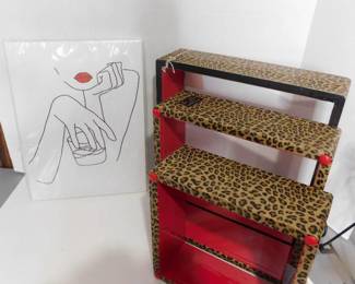 Modern Leopard Wall Shelves & Artwork