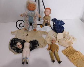 Antique Collection of Small Composite Dolls