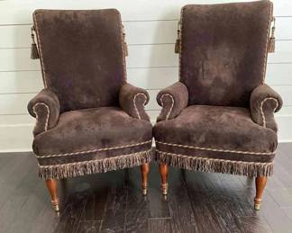009 Tasseled Arm Chairs