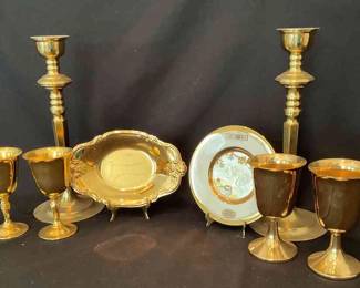 Gold Chokin Art Plate And More
