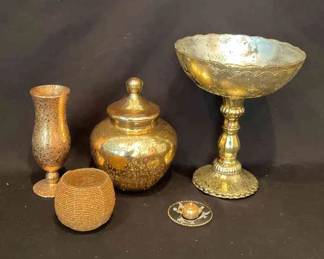 Gold Lotus Bud Vase And More