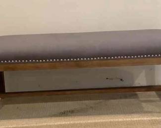 Gray Nailhead Trim Bench