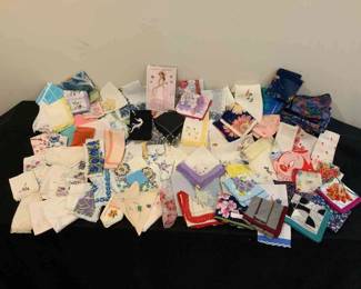 Large Collection Of Handkerchiefs 