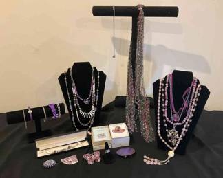 Lot Of Purple Jewelry 