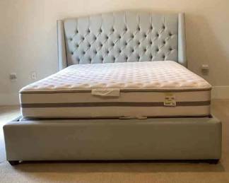 Tufted Headboard And Frame With Mattress