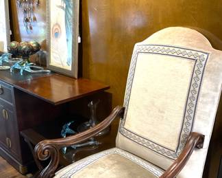 One of two matching arm chairs