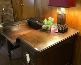 All-purpose antique desk (from The Fitzgerald House) of Mary Small Fitzgerald, Texas Poet Laureate