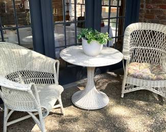 White wicker selections