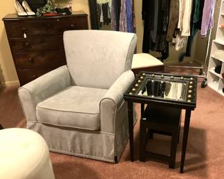Swivel rocker; side table