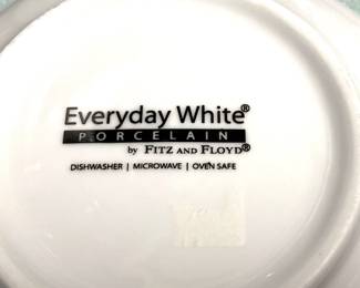 "Everyday White" porcelain dishes by Fitz and Floyd