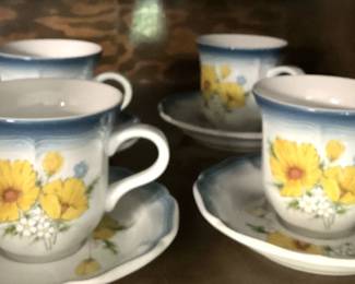 Mikasa "Country Club" casual cups and saucers