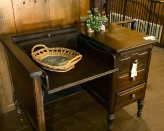 All-purpose antique desk (from The Fitzgerald House) of Mary Small Fitzgerald, Texas Poet Laureate