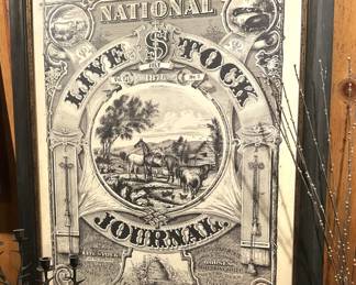 National Live Stock Journal - enlarged and framed