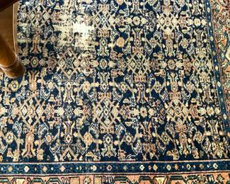 Hand-woven antique rug - 5 feet x 8 feet (as is)