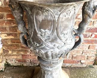 One of two HEAVY matching planters