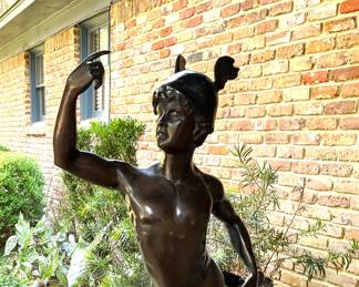 Bronze statue of Mercury (Greek mythology messenger of the gods)