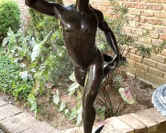 Bronze statue of Mercury (Greek mythology messenger of the gods)